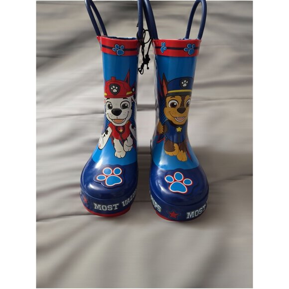 NWT Paw Patrol Toddler Boys Rain Boots Size 5-6 - Picture 2 of 6
